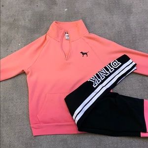 PINK sweater and leggings set